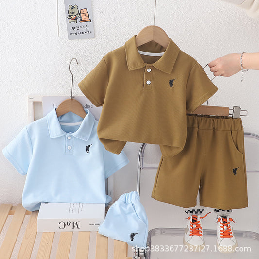 Children's Boys Summer Clothing Western Style Short-sleeved Children's Suit