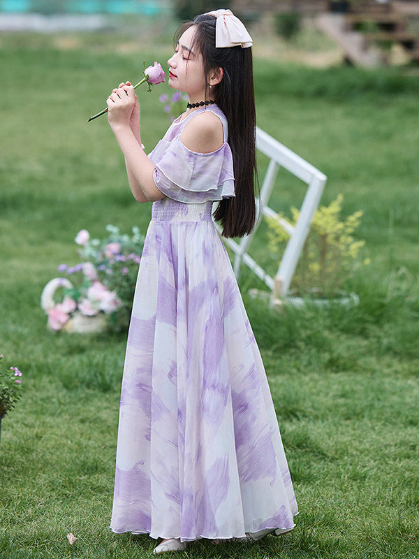 Fashionable Thin Princess Skirt Medium Big Children's Dress