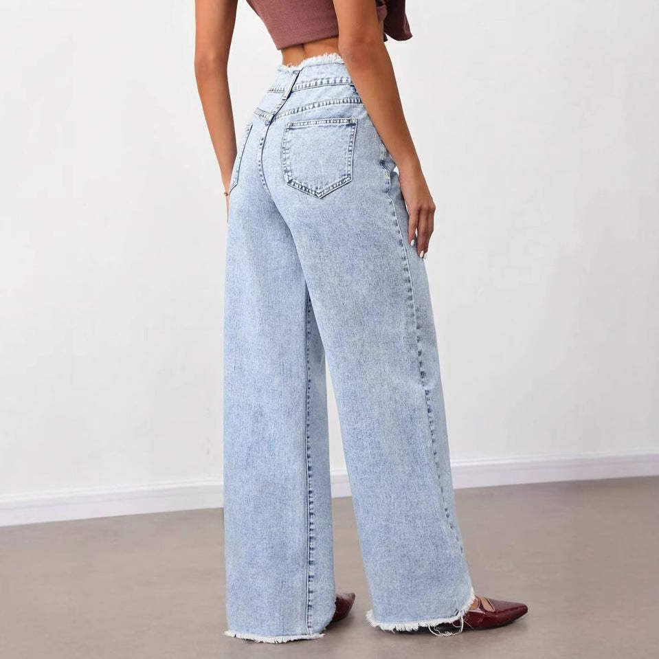 Graceful Women's High Quality Denim Straight Women's Jeans