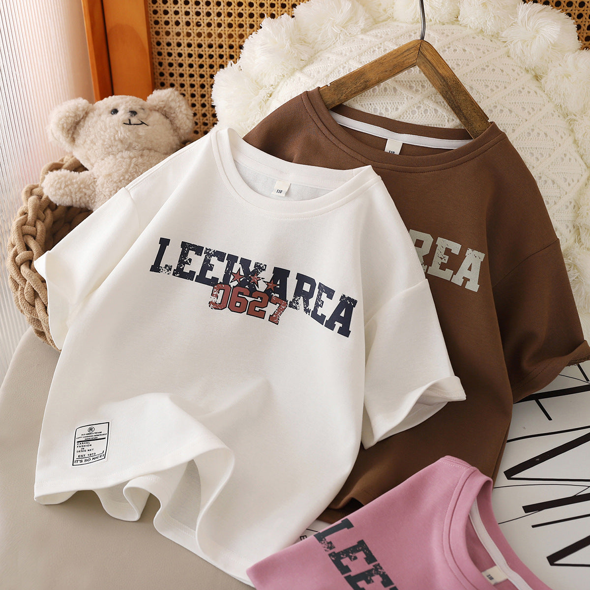 Children's Short-sleeved Cotton Summer Loose Handsome Medium Large Fashionable Half-sleeved Children's T-shirt
