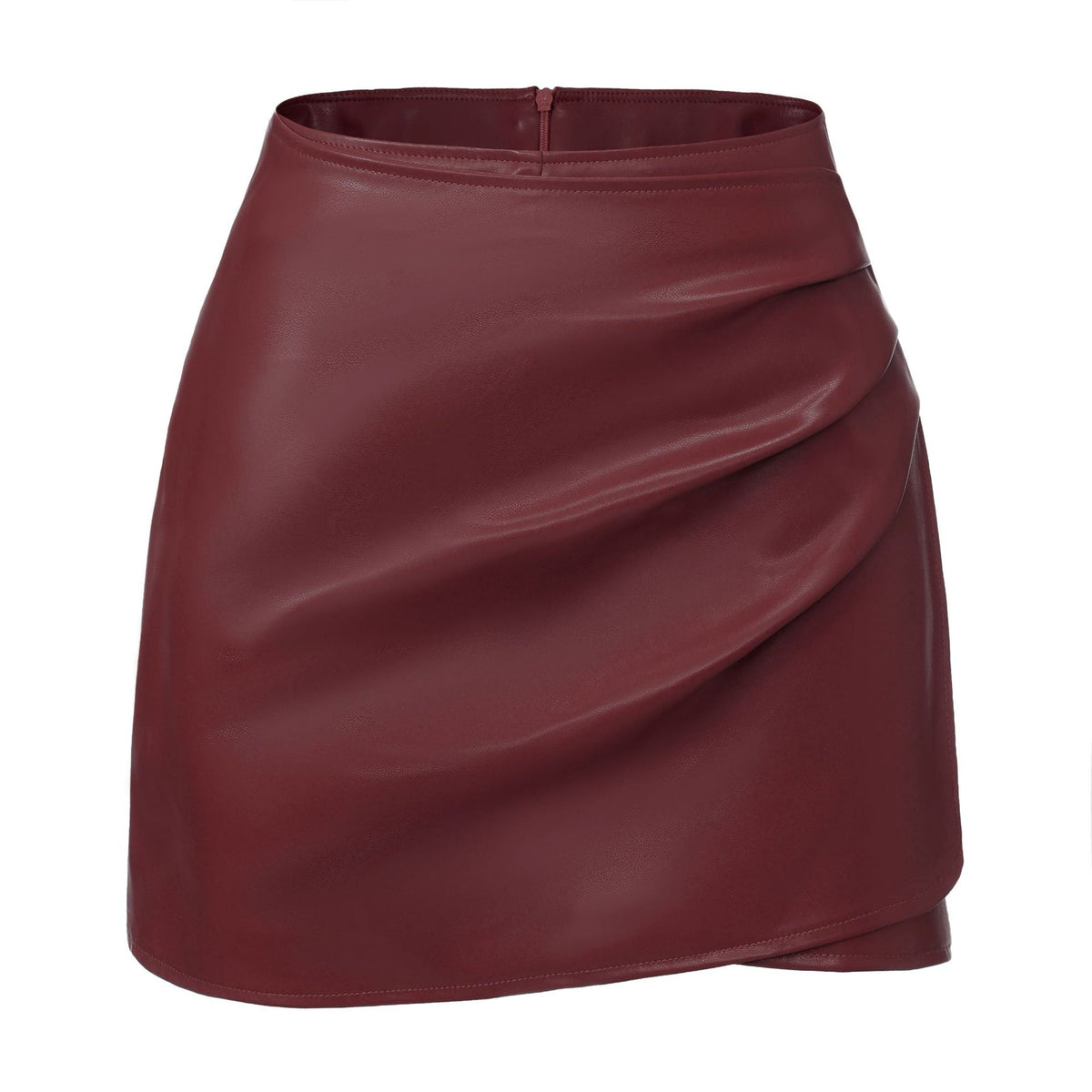 Women's Waist Zipper American Quality Sexy Leather Skirt