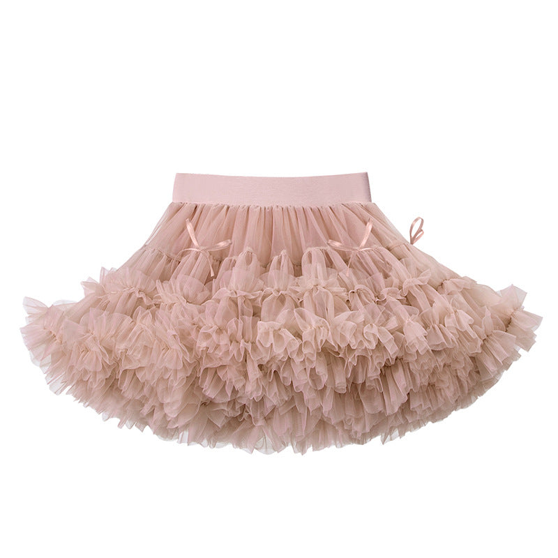 Children's Leaf Bowknot Pettiskirt Miniskirt Years Old Cake Children's Dress