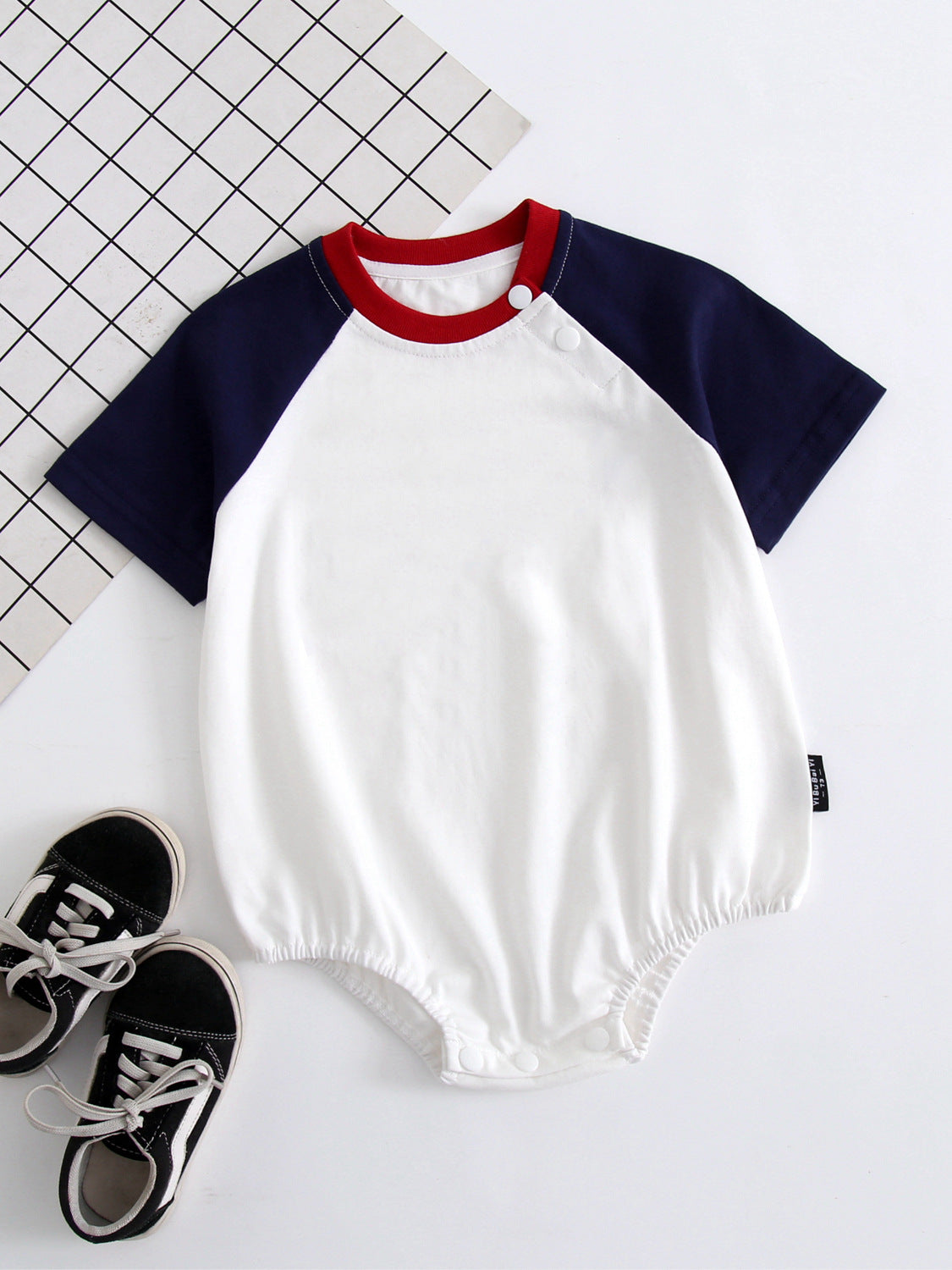 Color Short-sleeved T-shirt Suit Family Of Three Babies Pack Casual Parent-child Outfit