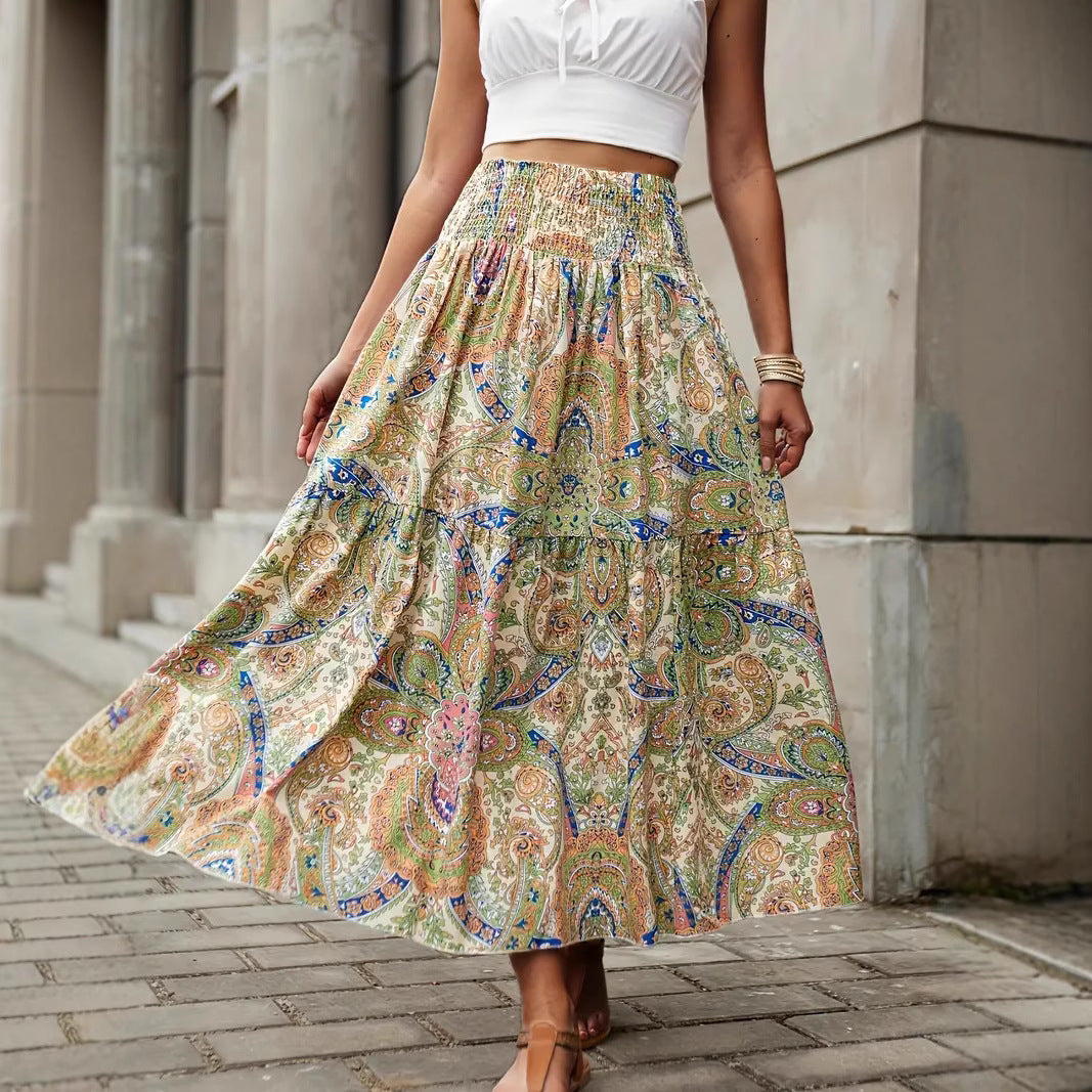 Women's Spring Fresh Mori Floral Casual Slim Fit Skirt
