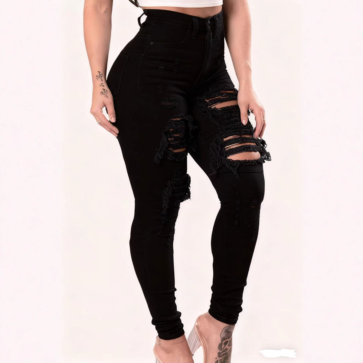 Classy Popular Women's Ripped For Skinny Women's Jeans