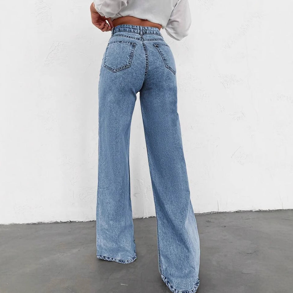 Women's Spring Loose Slimming Casual Wide Leg Women's Jeans