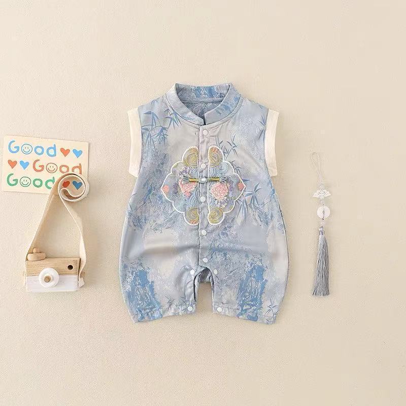 Year Full Moon Sleeveless Clothes Romper Thin National Style Jumpsuits Jumpsuit, Climbing Suit