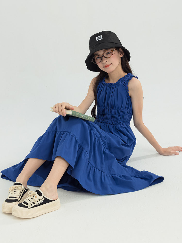 Children's Sleeveless Long Summer Medium Large Clothing Adult Lady Like Woman Children's Dress