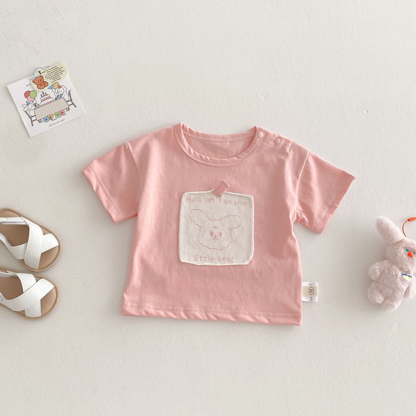 Children's Western Style Patch Bottoming Shirt Thin Children's T-shirt