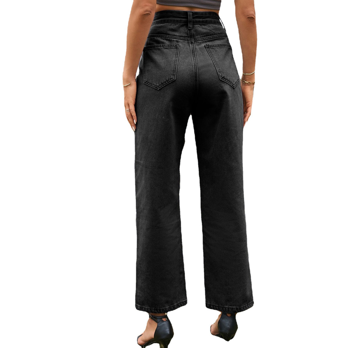 Women's Washed Split Elegant Denim Casual For Women's Jeans