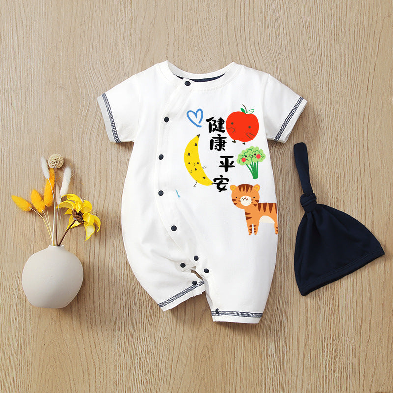 Born Clothes Thin Summer Clothing Cute Cartoon Jumpsuit, Climbing Suit