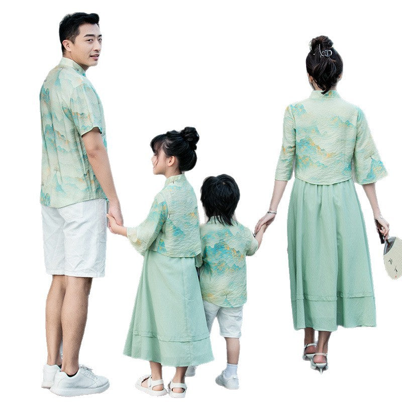School Group Purchase Performance Wear Chinese Parent-child Outfit