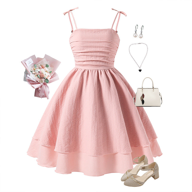Women's & Children's Older Clothing Strap Princess Children's Dress