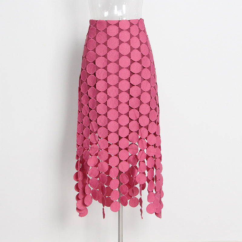 Women's Fashion Personality Style Summer Long Straight Embroidery Skirts