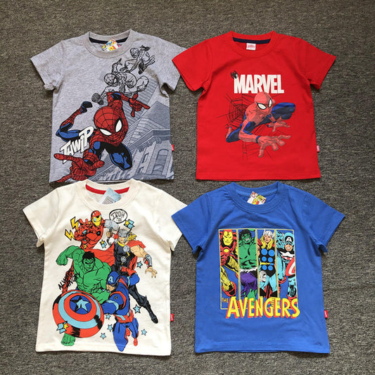 Children's Cartoon Captain Spider Hero Series Boy Children's T-shirt