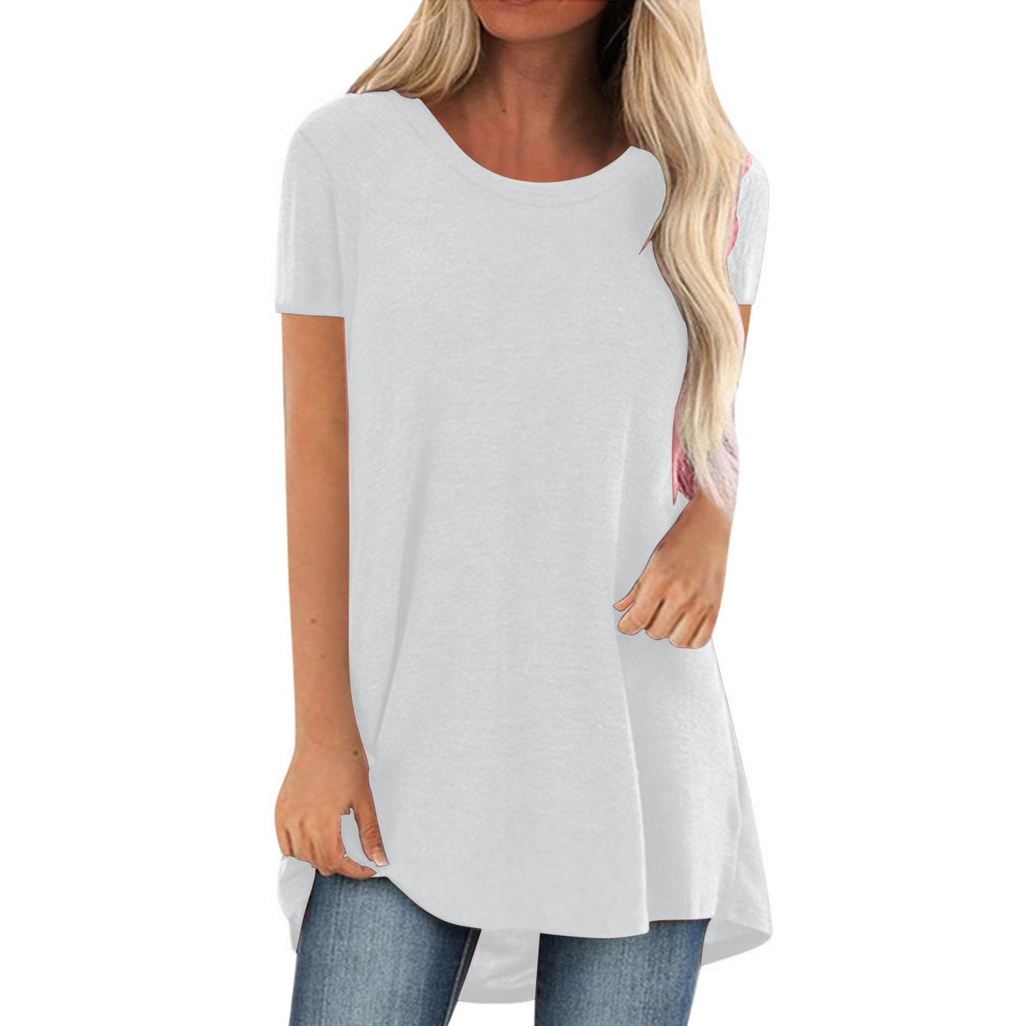 Women's Wear Casual Large Mid-length Round Neck Shorts