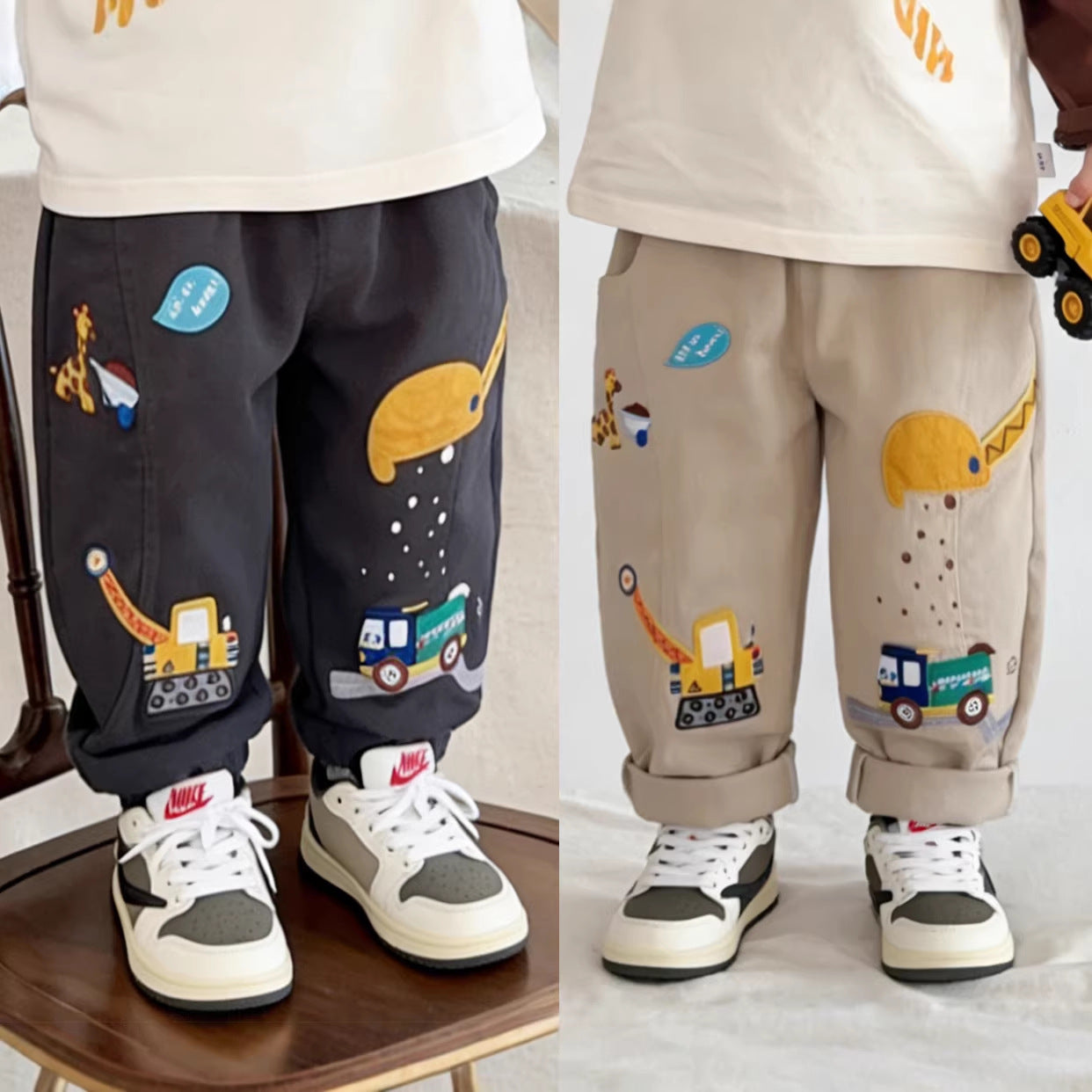 Creative Trendy Autumn Woven Embroidered Trousers Children's Pants
