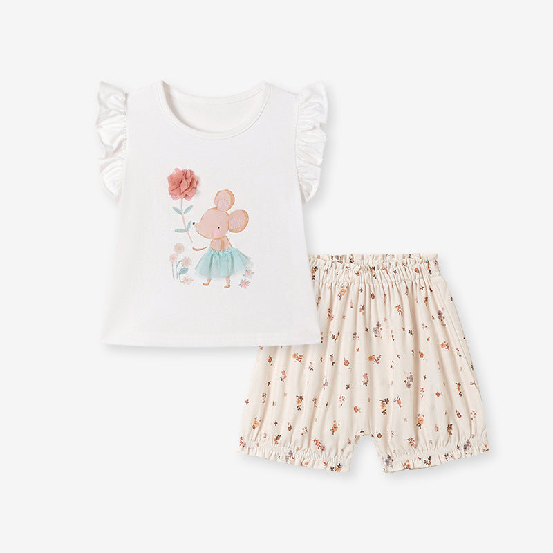 Classy Children's Summer Cute Cartoon Clothing Children's Suit