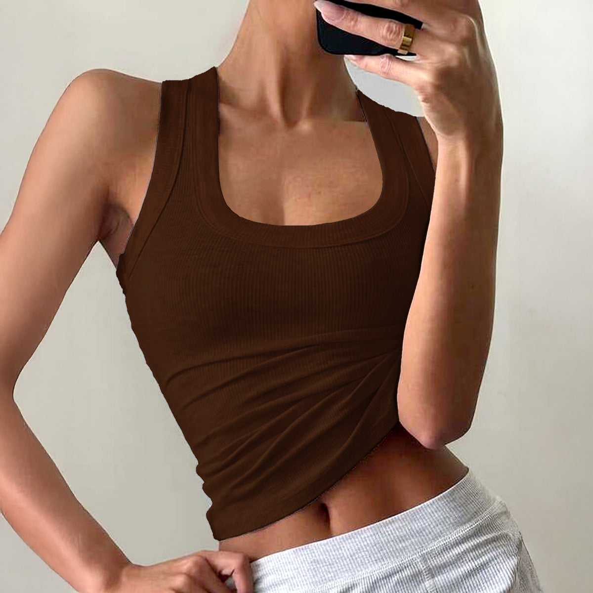 Women's Exercise Yoga Clothes Sling Summer Outerwear Small Vest/suspenders/tube Top