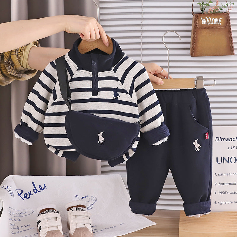Spring Korean Style Sportswear Sweatshirt Two-piece Children's Suit