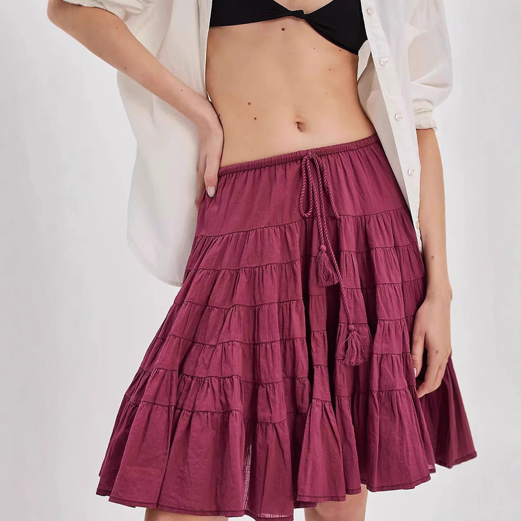 Summer Lace High Waist Temperament Elegant Skirt