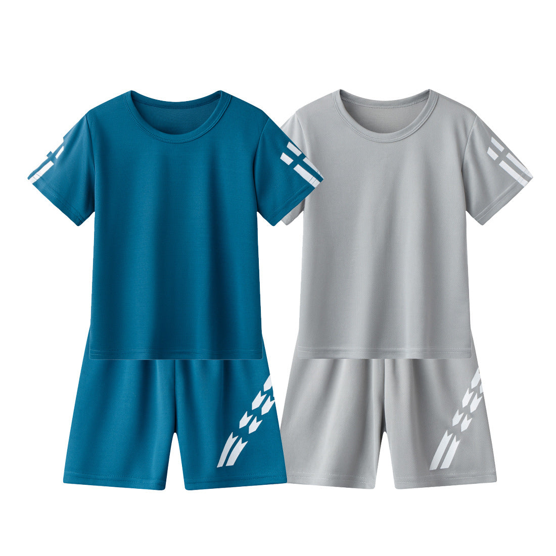 Short-sleeved T-shirt Set Medium Small Boys Leisure Loose Children's Suit