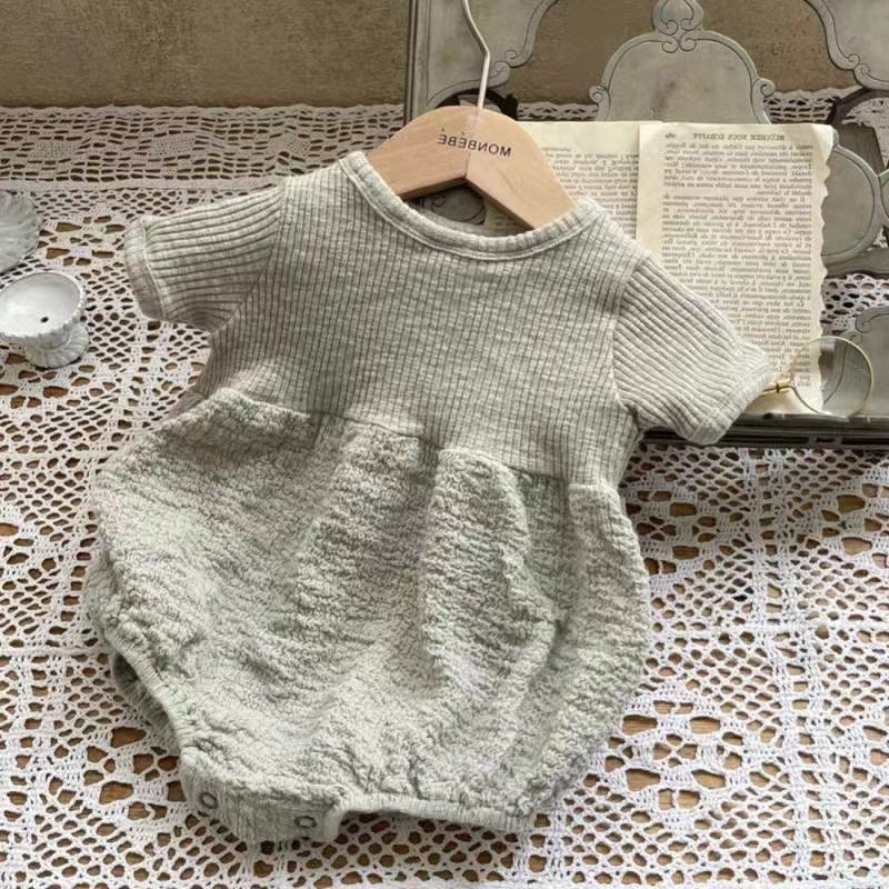 Women's & Men's Clothes Thin Sunken Stripe Puff Sleeve Jumpsuit Jumpsuit, Climbing Suit
