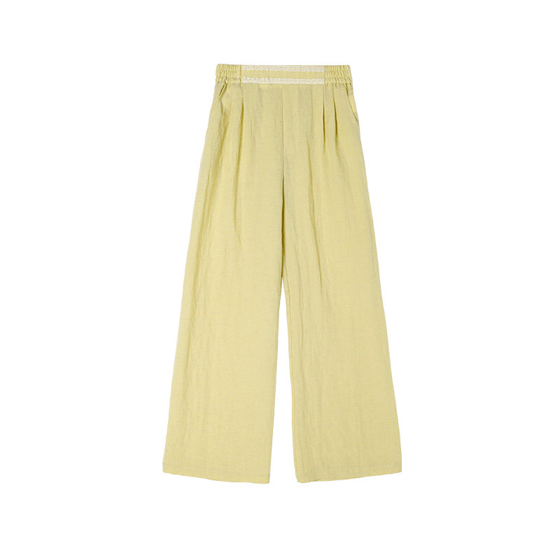 Children's Clothing Straight Summer Silk Linen Older Children's Pants