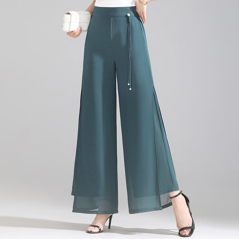 Women's Summer Thin High Waist Loose Wide Leg Big Pants