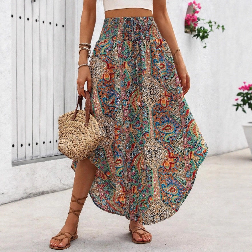 Women's Bottoms Personalized Printing Female A- Line Casual Fashion Slimming Slim Skirt