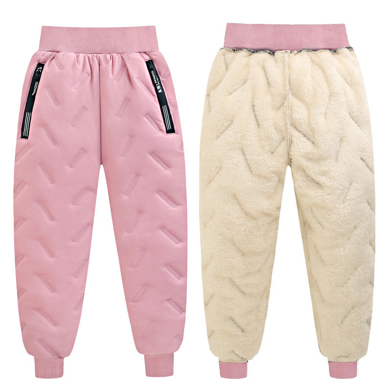 Children's Outdoor Wear Boys Winter Windproof Waterproof Padded Children's Pants