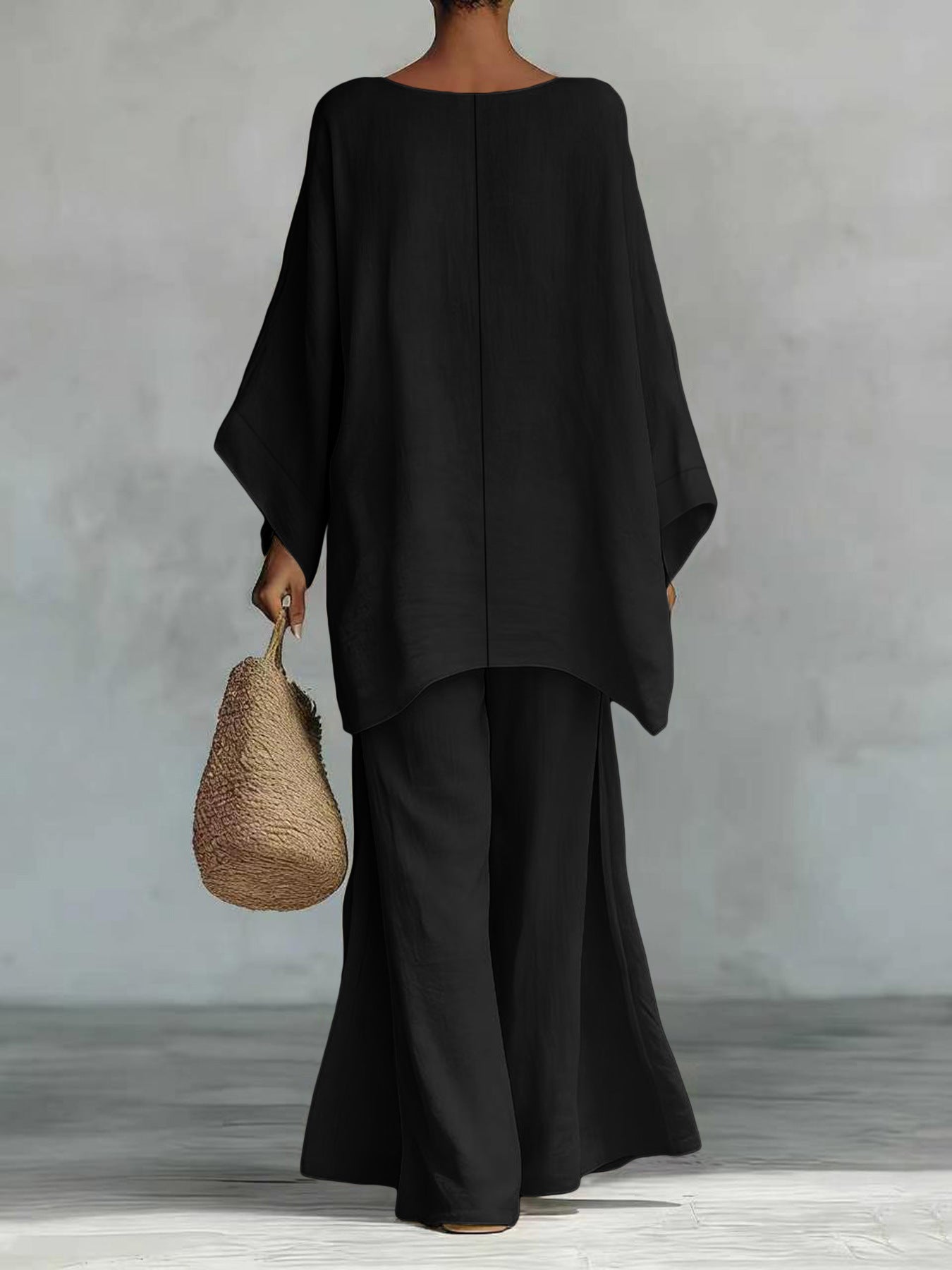 Women's Simple Loose Old Money Style Linen Blended Fashion Casual Suit