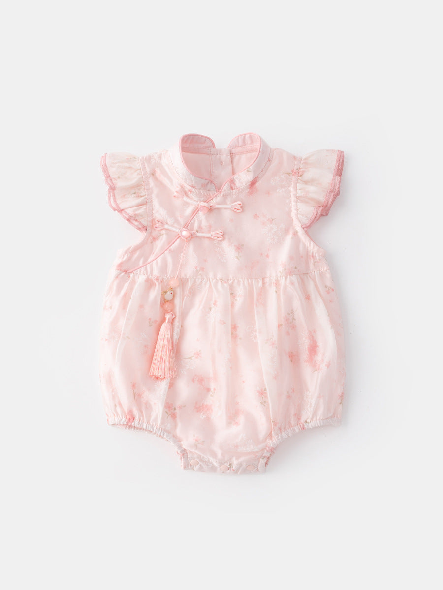 Chinese Floral Jumpsuit Summer Born Thin Jumpsuit, Climbing Suit