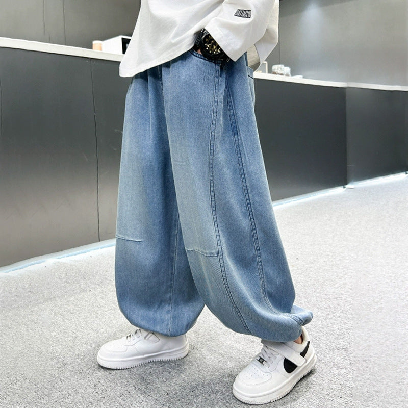 Children's Summer Thin Denim Cartoon Casual Boys Children's Pants