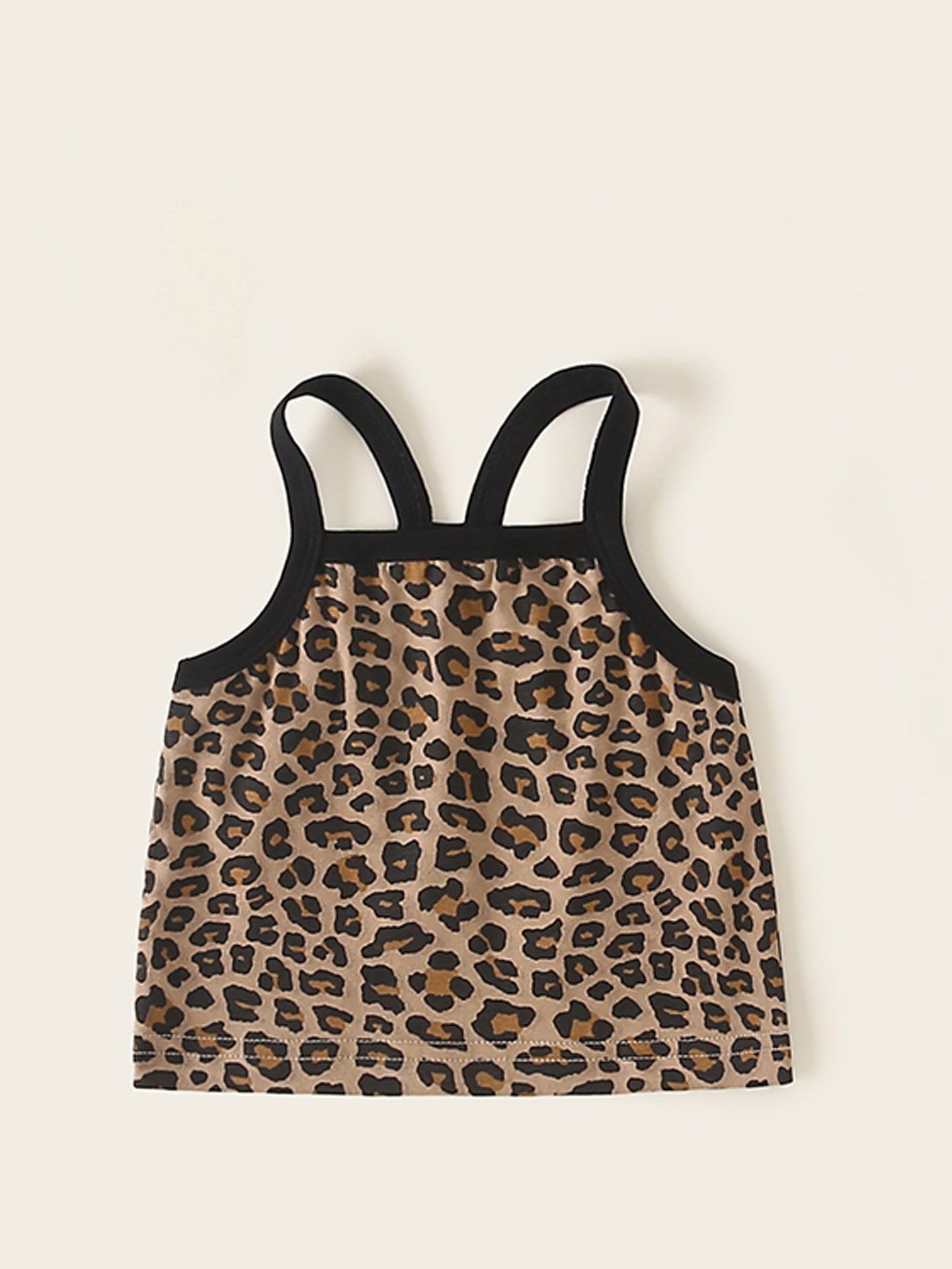 Summer Overall Dress Set Born Leopard Print Sleeveless Vest Bow Children's Suit
