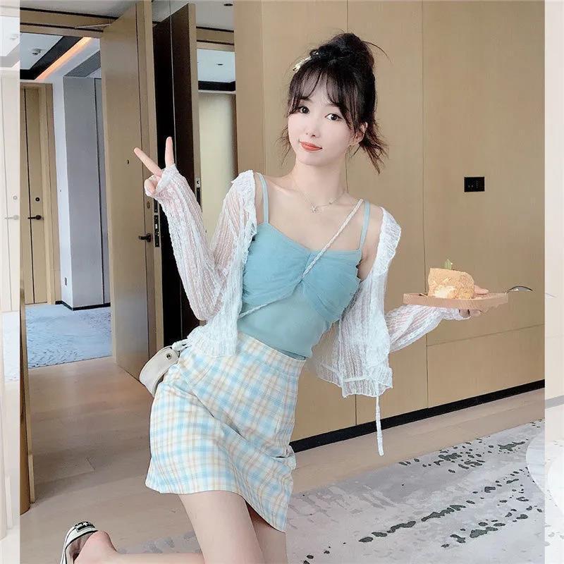 Summer Small Shawl Long Sleeve Overshirt Thin Air Shorts