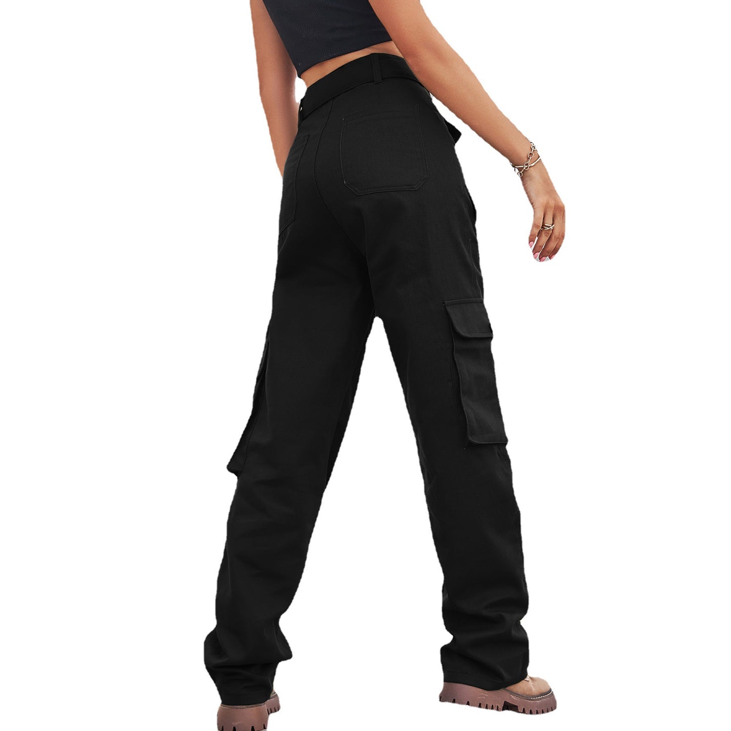 Stylish Washed Denim Casual Working Trousers Women's Jeans