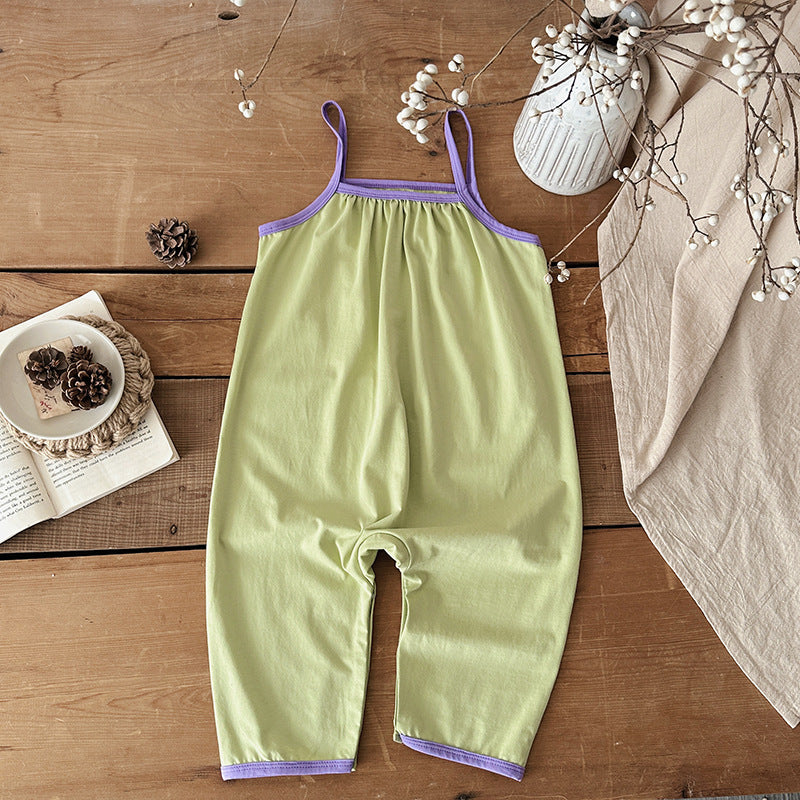 Popular Jumpsuit Summer Cotton Sling Romper Jumpsuit, Climbing Suit