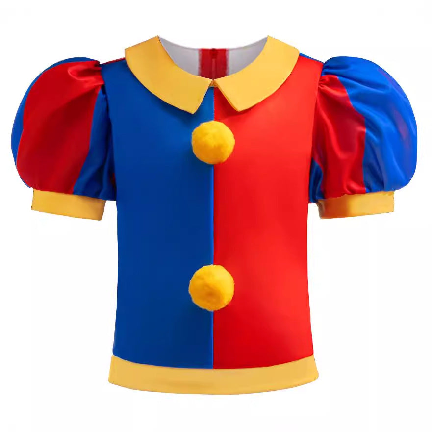 Children's Skirt Magic Digital Circus Cartoon Performance Clown Children's Suit