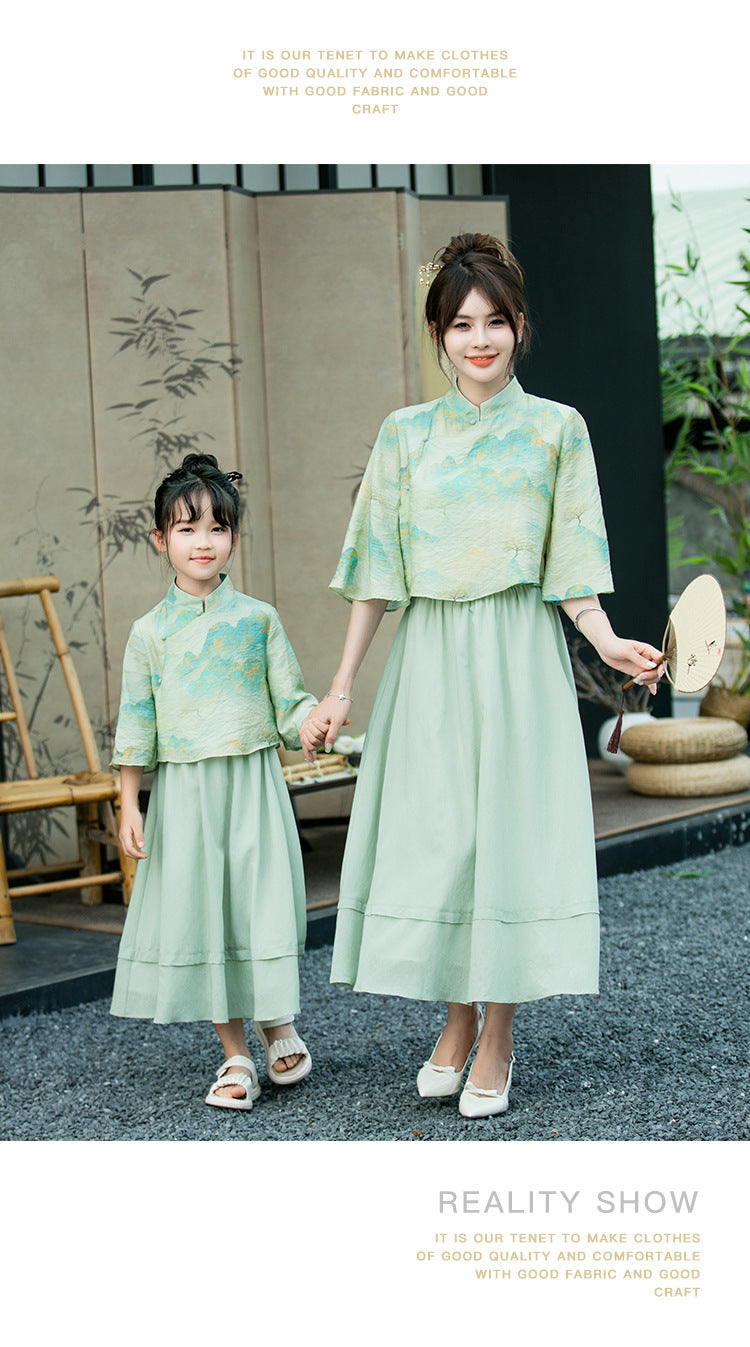 School Group Purchase Performance Wear Chinese Parent-child Outfit