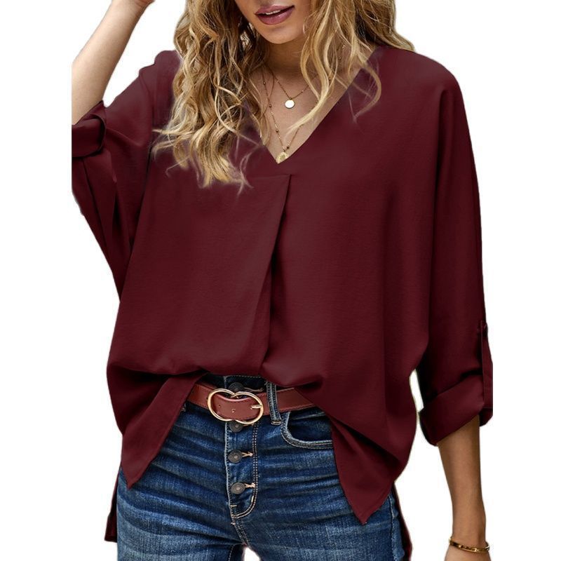 Women's Sexy Loose Oversized Versatile Casual Lace Shirt, Chiffon Shirt