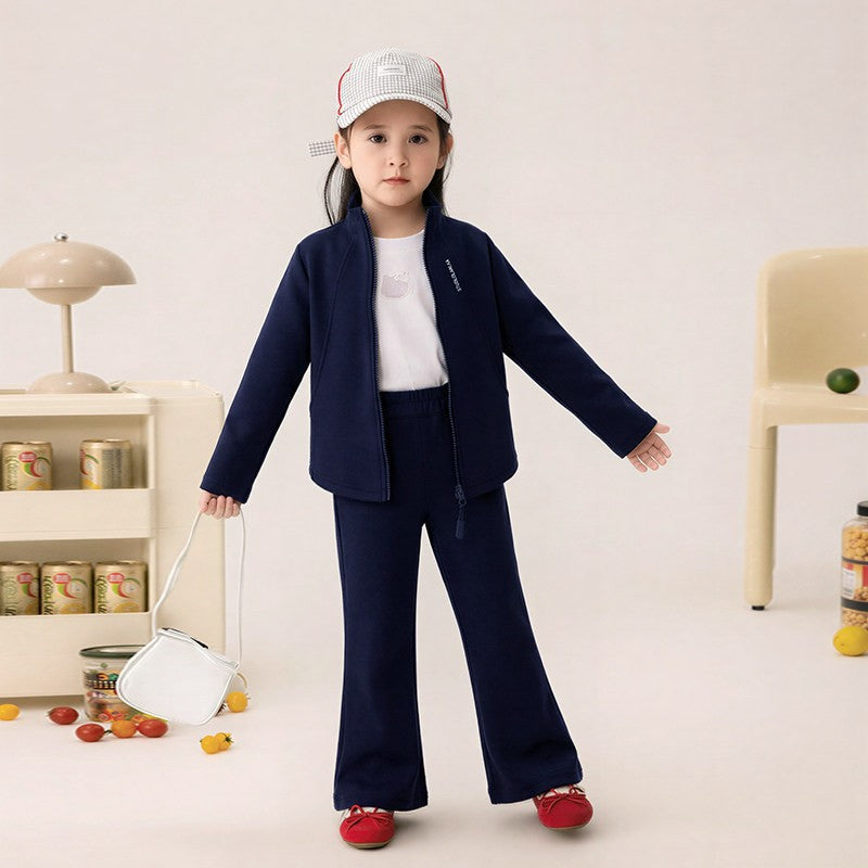 Children's Wear Spring Clothes Sweater Western Style Korean Zipper Short Coat Children's Suit