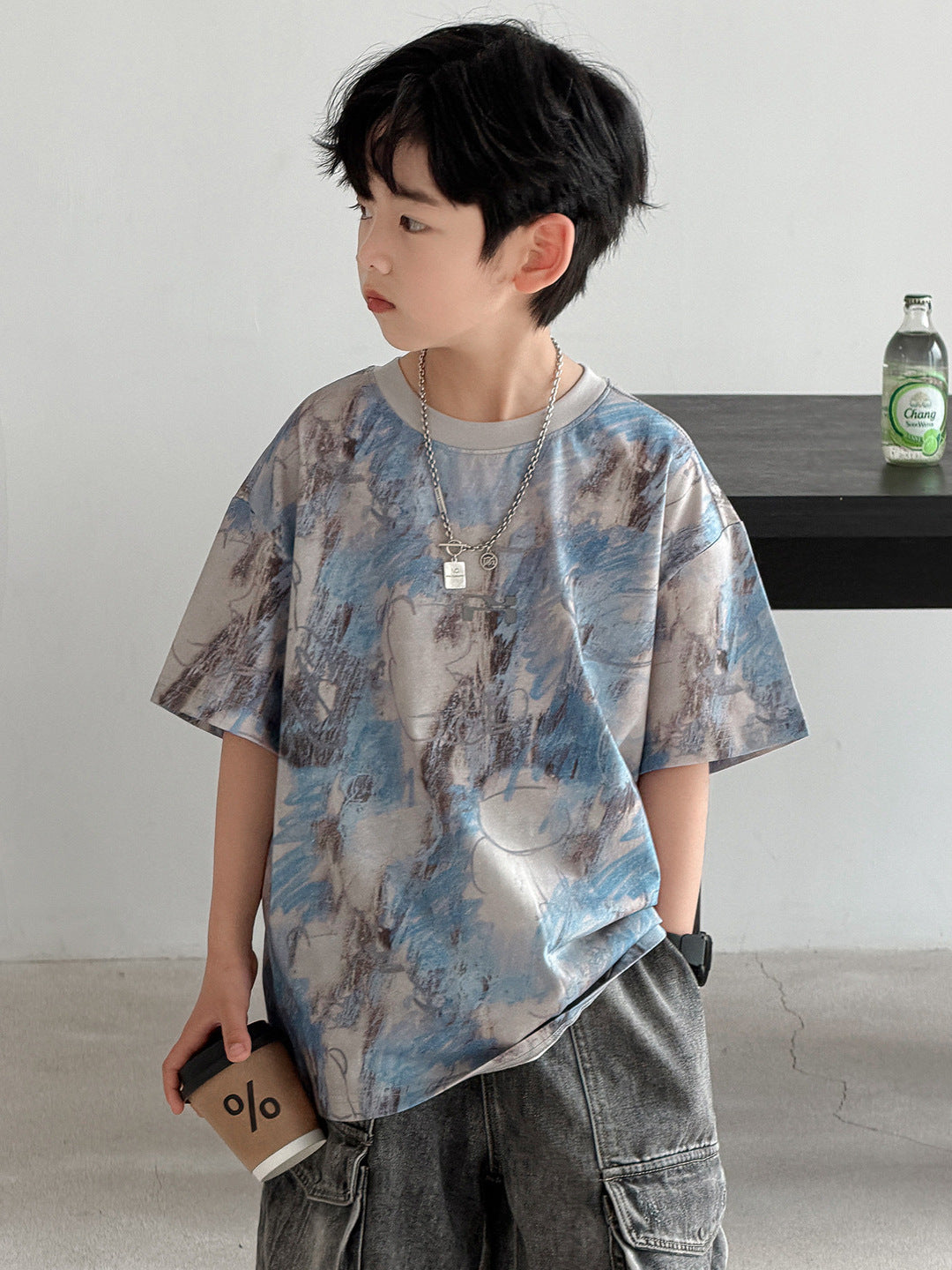 Short-sleeved Summer Wear Half Sleeve Boy Top Children's T-shirt