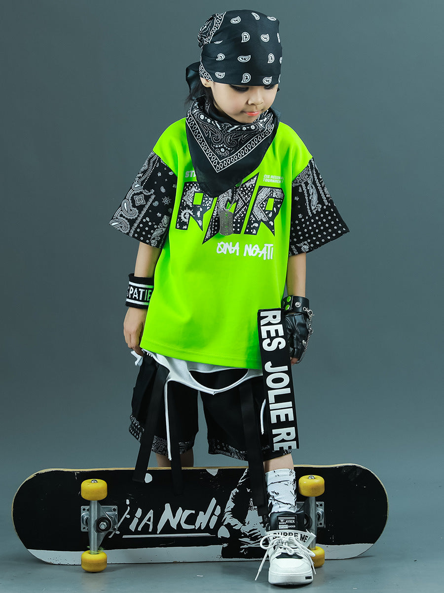 Children's Cashew Summer Sports Hip Hop Costume Children's Suit