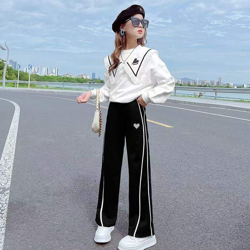 Clothing Trendy Wild Slimming Casual Sports Wide Children's Pants