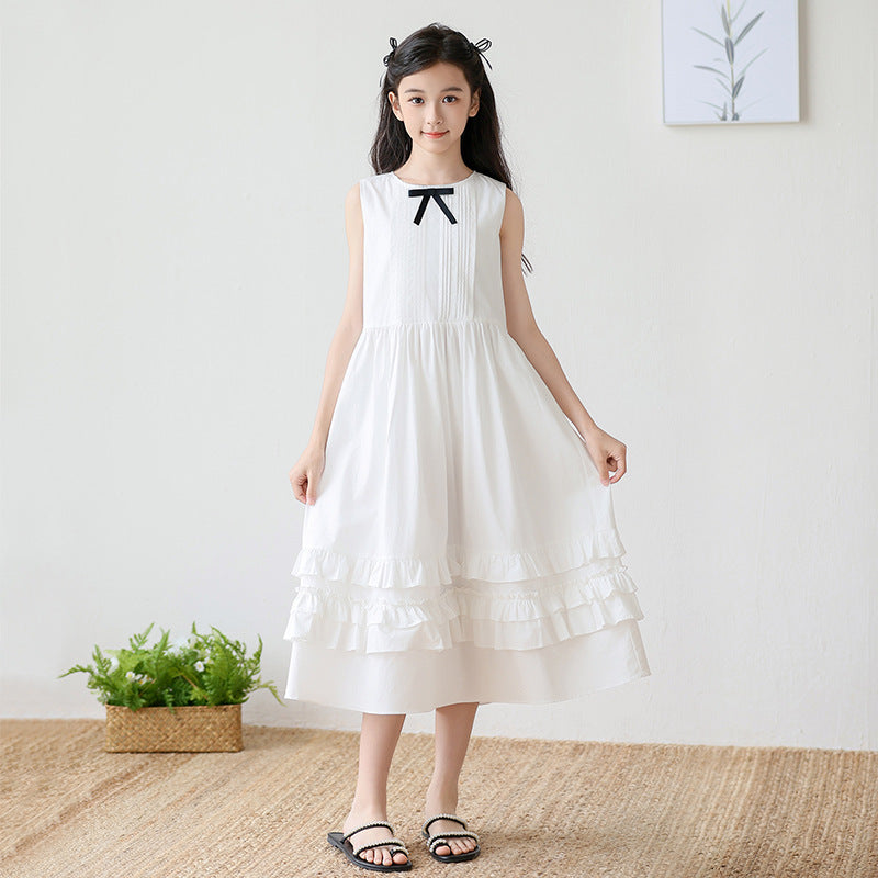 Children's Summer Sleeveless Cotton Vest Little Trendy Princess Children's Dress