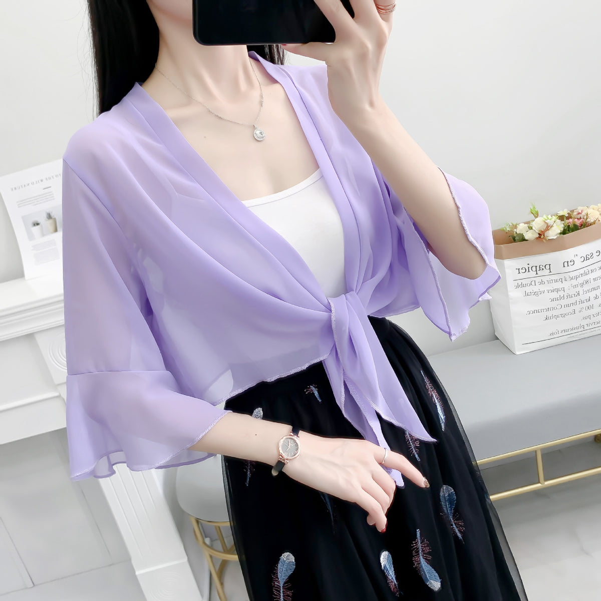 Women's Style Sun Protection Fashion Wear Black Clothing