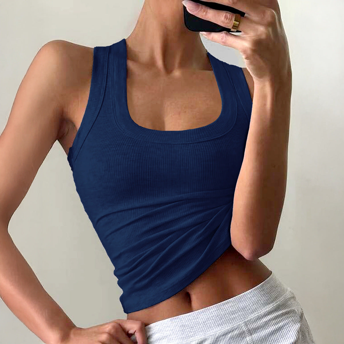 Women's Exercise Yoga Clothes Sling Summer Outerwear Small Vest/suspenders/tube Top