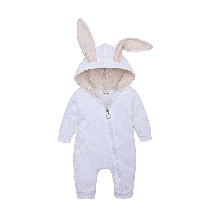 Children's Clothing Jumpsuit Little Rabbit Long Ears Romper Born Hooded Jumpsuit, Climbing Suit