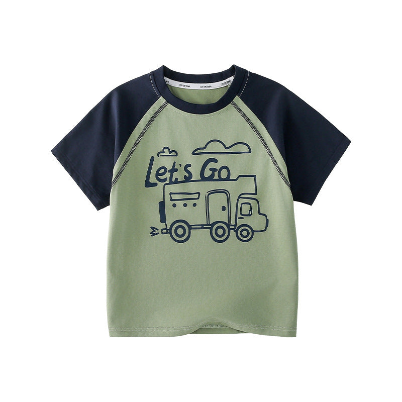 Children's Cool Cotton Hall Short-sleeved Summer Shirt Children's T-shirt